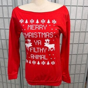 Red Christmas Sweater, Women’s Size Small